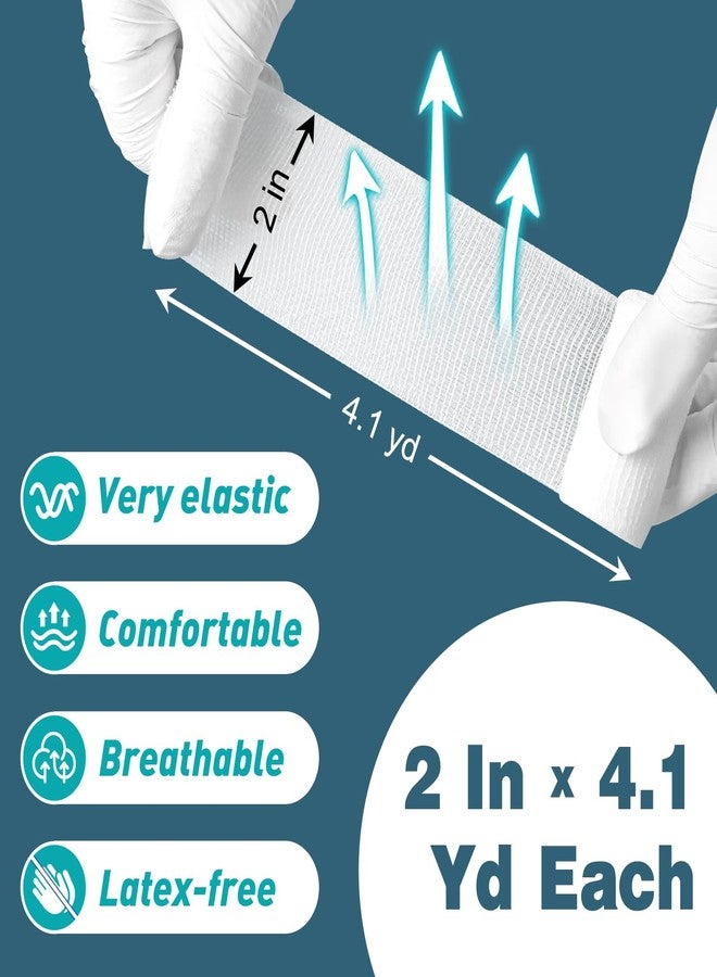 AZEN 40 Pack Gauze Rolls Bandages, 2 in x 4.1 Yards, Premium Medical Supplies & First Aid Supplies, Bandage Wrap Vet Wrap, Mummy Wraps - Image 3